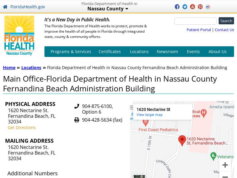 Fernandina Beach Clinic - Nassau County Health Department