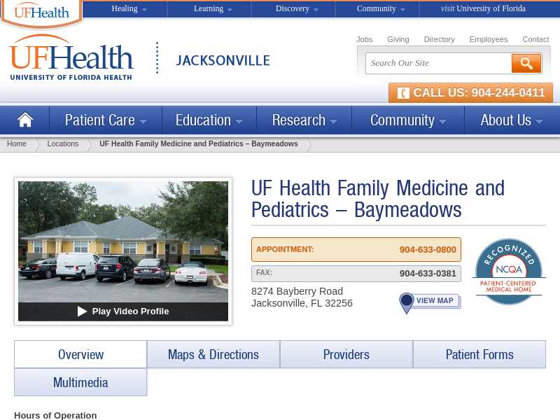 UF Health Family Medicine and Pediatrics- Baymeadows