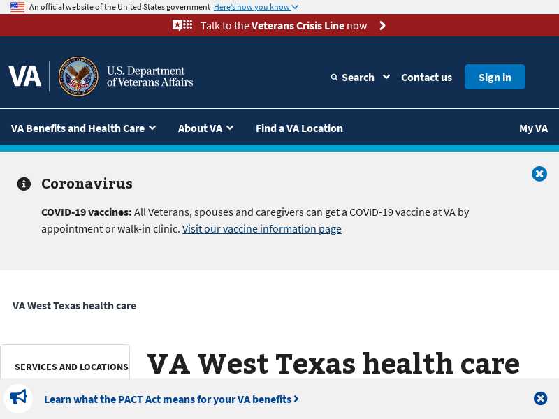 West Texas VA Health Care System-Big Spring